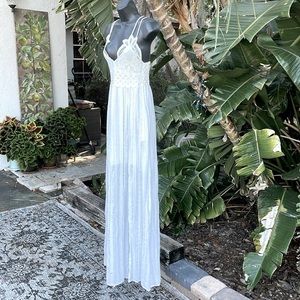 Hummingbird eyelet and lace free people adele maxi dress